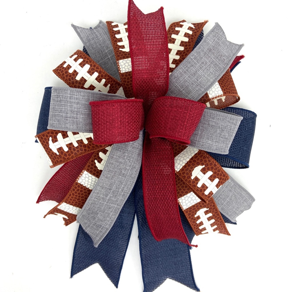 Custom football bow for Jamie only